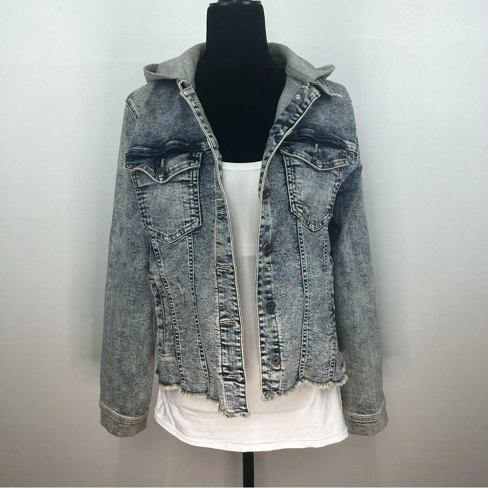 Jeanologie Jean Jacket With Grey Hood XXL